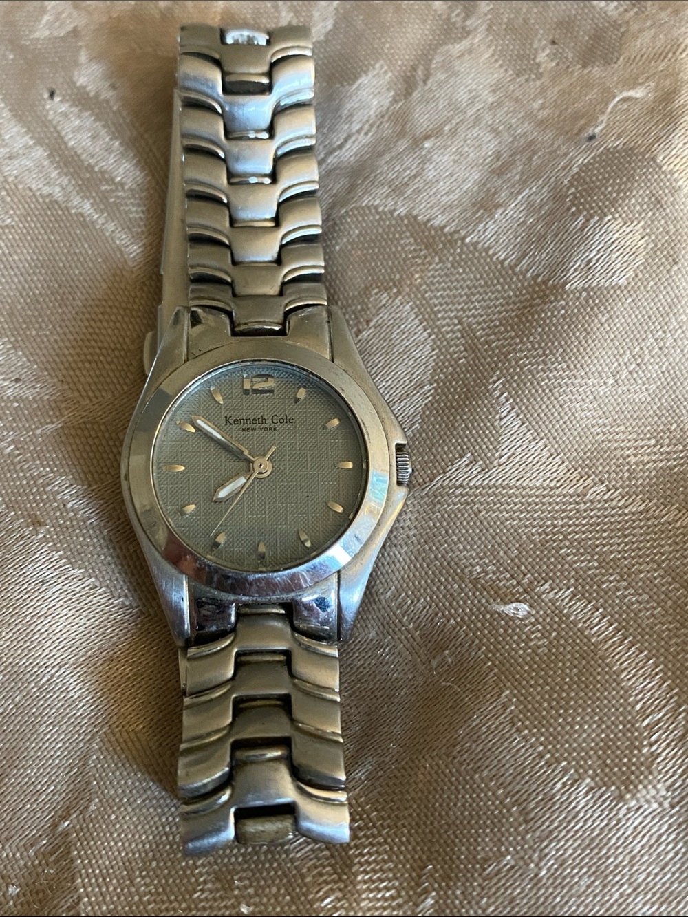 Kenneth Cole Silver-Tone Stainless Steel Ladies Watch with Light Gray Dial
